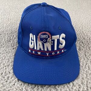 Vintage New York Giants Youngan Split Bar Plain Logo SnapBack Hat Cap NFL Twill